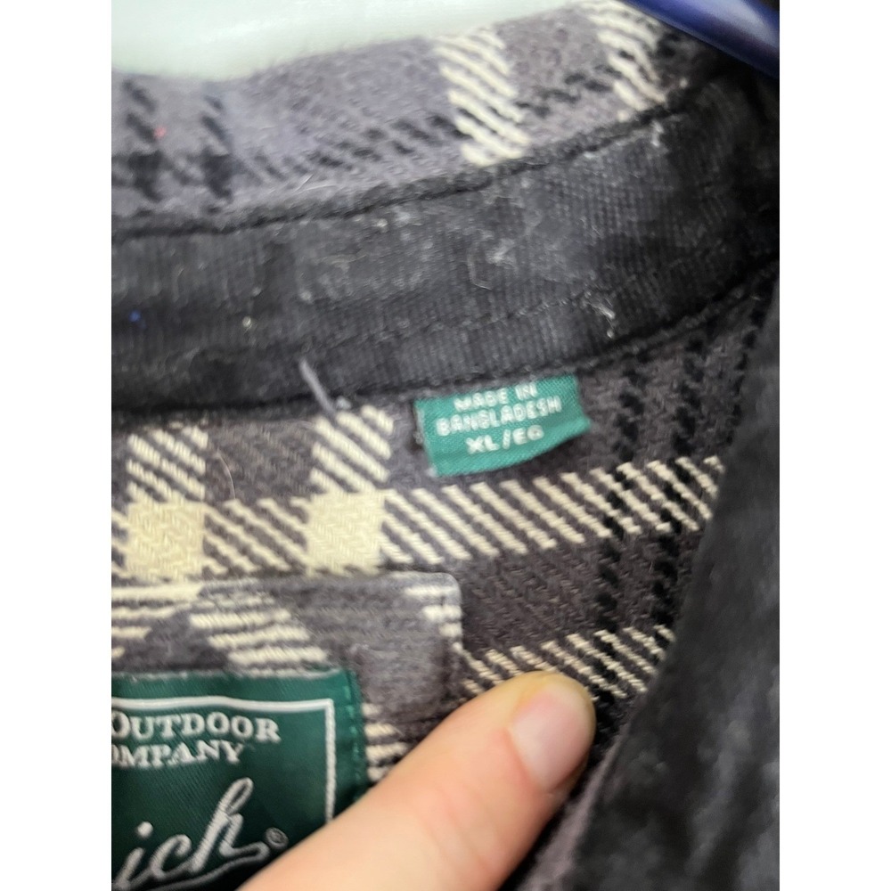 Woolrich Flannel Shirt Mens XL Gray Excellent Plaid Long Sleeve Shacket - Picture 2 of 8